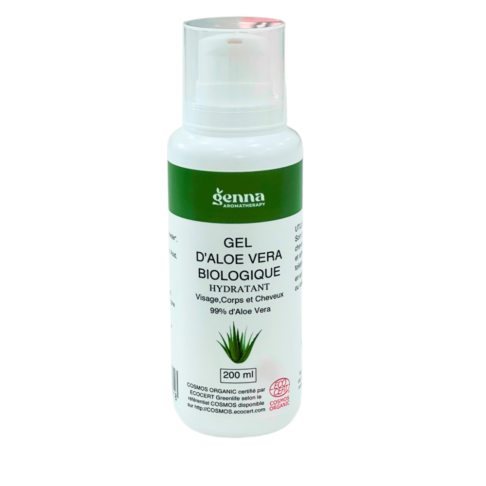 gel d'aloe vera cheveux Gel d'Aloe Vera Biologique Hydratant : Visage , corps et cheveux – Genna